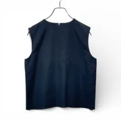 【古着】 Mila Owen ミラオーウェン 裾フリンジ ノースリーブ ブラウス 麻混