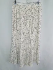 ◇ ROPE PICNIC ロペピクニック 総柄 ロング丈 フレア スカート サイズ38 アイボリー レディース E  【1408060049486】
