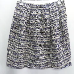 ◇ Spick & Span スピック アンド スパン 総柄 ミニ丈 台形 スカート サイズ36 ブルー系 レディース E  【1408060058082】