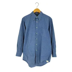 ランズエンド LANDS END 90-2000s 香港製 チェック ボタンダウンシャツ メンズ  15 1/2