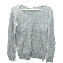 ◇ NATURAL BEAUTY BASIC ウール使用 長袖 カーディガン サイズＭ グレー系 レディース E  【1408220000227】