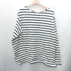 ◇ CIAOPANIC チャオパニック ボーダー柄 長袖 Tシャツ サイズＭ ホワイト系 レディース E  【1408220000067】