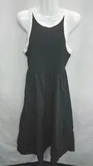 ◇ H&M エイチアンドエム コットン系 ノースリーブ マキシ ワンピース サイズM ブラック レディース E  【1408220001132】