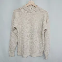 ◇ UNIQLO ユニクロ ウール100%　ニット素材 長袖 ニット サイズM ベージュ系 レディース E  【1408220000883】