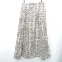 ◇ OLIVE des OLIVE オリーブ デ オリーブ タータンチェック マキシ フレア スカート サイズM ブラウン系 レディース E  【1408220001552】