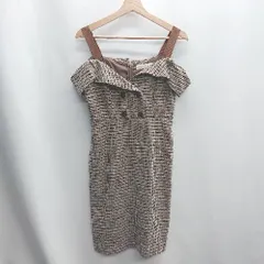 ◇ 31 Sons de mode チェック柄 ひざ丈 ワンピース サイズ36 ブラウン ブラック レディース E  【1408220003150】