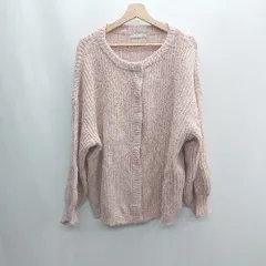 ◇ Aunt Marie's アントマリーズ 長袖 カーディガン サイズF ピンクベージュ系 レディース E  【1408220003525】