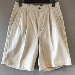 eddie bauer エディーバウアー Classic Fit ２タック ワイドチノショーツ ハーフパンツ 短パン アイボリー〜オフホワイト メンズ W29