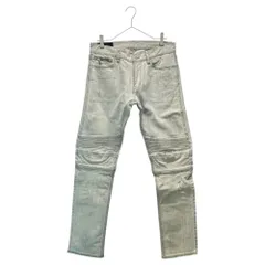 POLO RALPH LAUREN(ポロラルフローレン) Distressed Stretch Biker Denim Pants ダメージ加工 ストレッチ バイカー デニム パンツ 32 ライトグレー スキニー