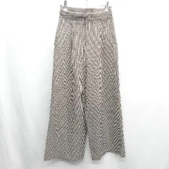 ◇ apart by lowrys アパートバイローリーズ チェック柄 スラックスパンツ サイズM ブラウン系 レディース E  【1408220007844】