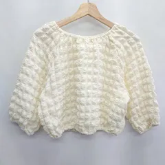 ◇ Kastane カスタネ 七分袖 チュニック サイズF アイボリー レディース E  【1408220008162】