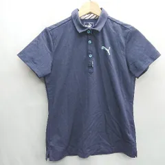 ◇ PUMA プーマ 半袖 ポロシャツ サイズL ネイビー レディース E  【1408220008964】