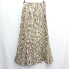 ◇ Techichi テチチ 総柄 ロング タイト スカート サイズF ブラウン系 レディース E  【1408220010479】