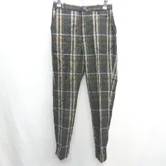 ◇ AZUL BY MOUSSY アズール バイマウジー チェック柄 ストレートパンツ サイズS ブラック系 レディース E  【1408220010769】