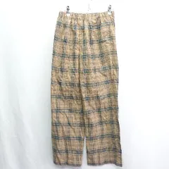 ◇ URBAN RESEARCH DOORS アーバン リサーチ ドアーズ チェック柄 イージーパンツ サイズF ブラウン系 レディース E  【1408220010745】