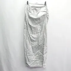 ◇ me+em select　ミームセレクト 腰ファスナー　裾カット マキシ タイト スカート サイズXS グレー レディース E  【1408220010684】