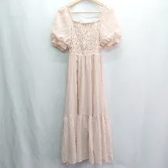 ◇ one way ワンウェイ 半袖 膝下丈 ワンピース サイズM ピンク系 レディース E  【1408220010509】