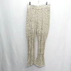 ◇ 全日本婦人子供服工業組合連合会 総柄 イージーパンツ サイズLL ベージュ系 レディース E  【1408220010905】