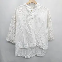 ◇ studio CLIP スタディオクリップ 七分袖 チュニック サイズL ホワイト レディース E  【1408220012084】