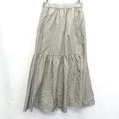 ◇ LAKOLE ラコレ ロング丈 フレア スカート サイズM グレー系 レディース E  【1408220012626】