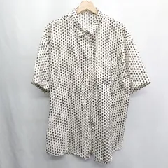 ◇ CLASSICALELF 花柄 半袖 シャツ サイズL ホワイト ブラウン レディース E  【1408220012572】