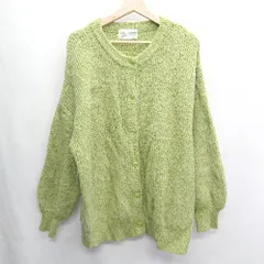 ■ chaco closet 長袖 ニットカーディガン サイズF ライトグリーン レディース E  【1408220012503】