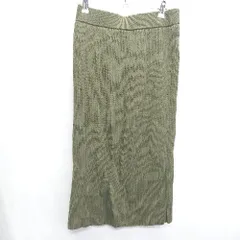 ◇ UNITED ARROWS ユナイテッドアローズ ウール系 マキシ タイト スカート サイズＭ カーキ レディース E  【1408220012466】