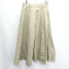 ◇ GLOBAL WORK グローバルワーク 膝下丈 フレア スカート サイズM カーキ系 レディース E  【1408220013494】