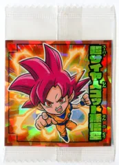 バンダイ 超戦士シールウエハース (2332459) スーパーサイヤ人ゴッド孫悟空(DR) 1