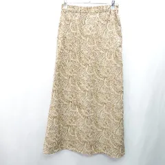 ◇ ⊇ LOWRYS FARM ローリーズファーム ウエストゴム マキシ丈 Aライン スカート サイズF ブラウン系 レディース E  【1408220015481】