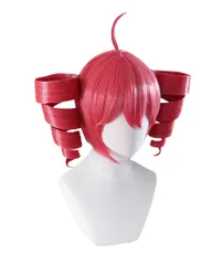 3色 専用ネットと櫛付き 夏祭り ハロウィン 文化祭 (桜ピンク色) 小顔効果 自然 かわいい 人気 仮装用 wig 艶がいい 耐熱 クリップ付きのツインテール 前髪 かつら コスプレウィッグ かさねてと 重音テト