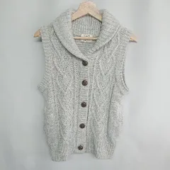 ◇ HEART MARKET ハートマーケット 袖なし ニットベスト サイズF グレー レディース E  【1408220015962】