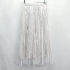 ◇ MAJESTIC LEGON マジェスティック レゴン ウエストゴム マキシ丈 フレア スカート サイズM グレー レディース E  【1408220016204】