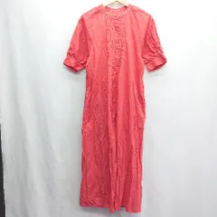 ◇ ViS ビス 長袖 ロング丈 ワンピース サイズF レッド レディース E  【1408220023790】