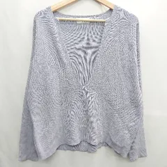 ◇ OPAQUE.CLIP オペークドットクリップ Ｖネック 長袖 ニット サイズM ライトグレー レディース E  【1408220023707】