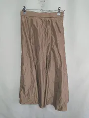 ◇ OPAQUE.CLIP オペークドットクリップ ロング丈 フレア スカート サイズM ライトブラウン レディース E  【1408220024483】