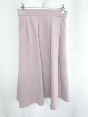 ◇ tocco closet トッコ クローゼット 膝丈 フレア スカート サイズM グレイッシュラベンダー レディース E  【1408220024322】