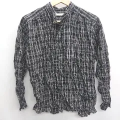 ◇ studio CLIP スタディオクリップ チェック柄 長袖 シャツ サイズM ブラック ホワイト レディース E  【1408220024209】