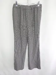 ◇ JOURNAL STANDARD relume ストライプ柄 ストレートパンツ サイズ38 グレー ベージュ レディース E  【1408220024148】