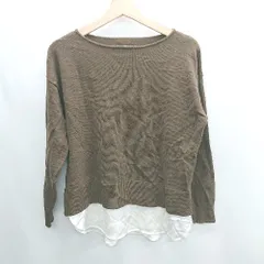 ◇ OPAQUE.CLIP オペークドットクリップ 長袖 ニット セーター サイズ38/M ブラウン レディース E  【1408220031153】