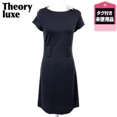 ★新品タグ付★ Theory luxe 半袖ワンピース 38 ダークネイビー