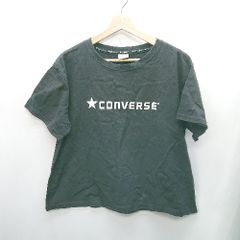 ◇ CONVERSE コンバース 半袖 Tシャツ サイズL ブラック レディース E 【1408220031863】