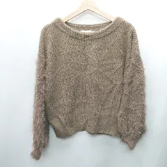 ◇ GLOBAL WORK グローバルワーク 長袖 ニット セーター サイズS ブラウン レディース E  【1408220031955】