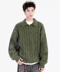 レトロ ニット セーター ヴィンテージ風 韓国 カジュアル ユニセックス