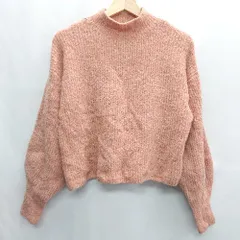 ◇ NATURAL BEAUTY BASIC ナチュラルビューティーベーシック 長袖 ニット サイズM オレンジ系 レディース E  【1408220041558】