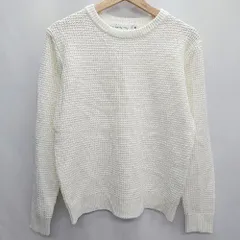 ◇ SEVENDAYS=SUNDAY セブンデイズサンデイ 長袖 ニット サイズS ホワイト メンズ E  【1408220042302】