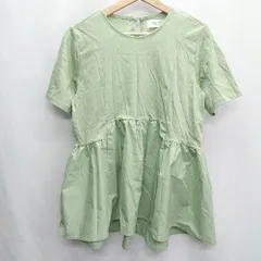 ◇ OPAQUE.CLIP オペークドットクリップ 半袖 チュニック サイズ38/M ライトグリーン レディース E  【1408220042043】