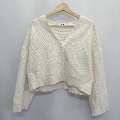 ◇ Uniqlo U 長袖 カーディガン サイズS アイボリー レディース E  【1408220042388】