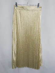 ◇ Petit fleur プチフルール ロング丈 フレア スカート サイズF ライトグリーン レディース E  【1408220044337】