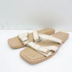 ◇ RANDA ランダ スタッズ装飾 サンダル サイズM ベージュ ライトブラウン レディース E  【1408220050697】